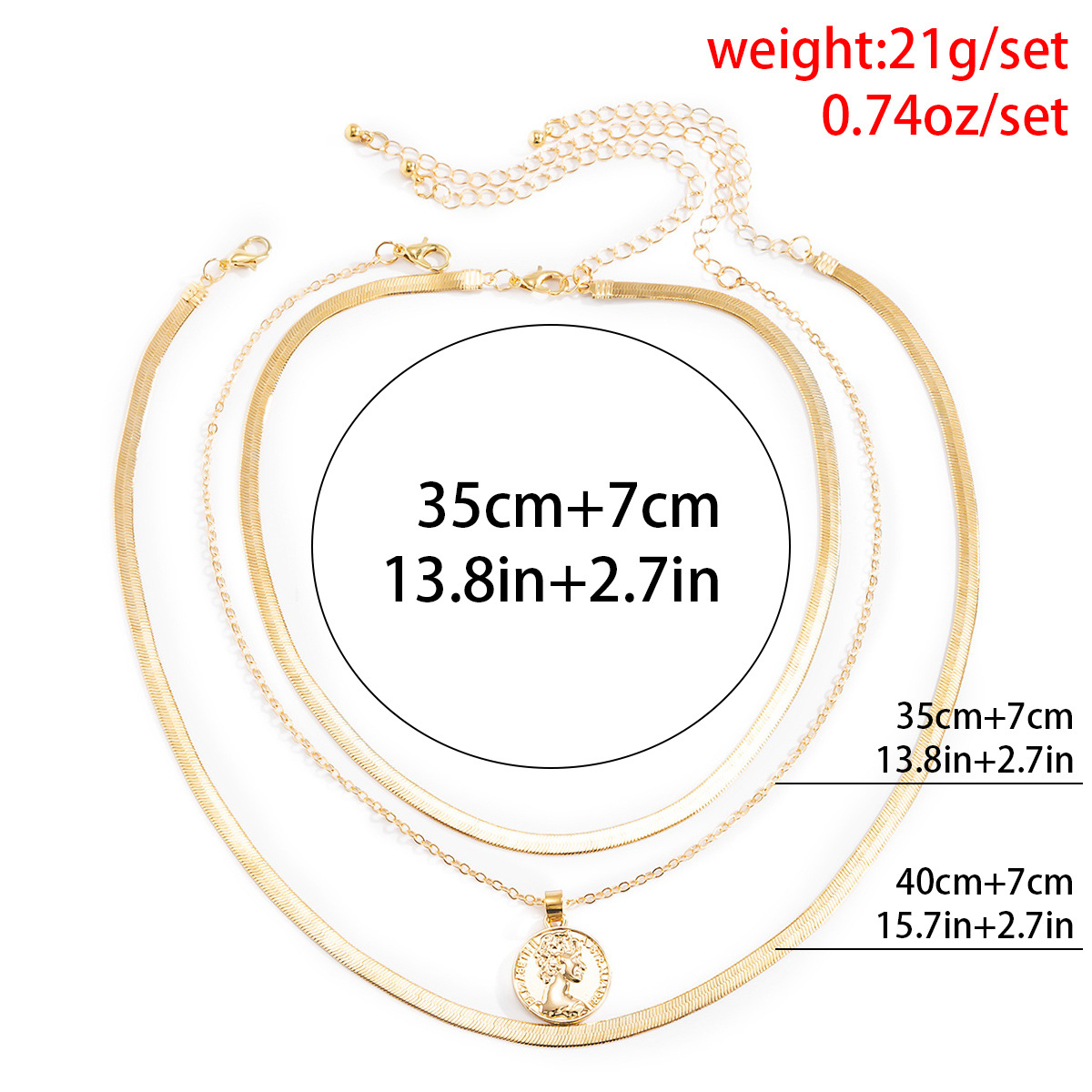 Simple Style Portrait Copper Necklace Plating Copper Necklaces