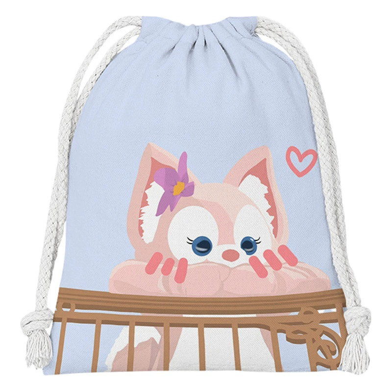 Lingna Belle Drawstring Карманный мультфильм Маленькая тканевая сумка Студенческая сумка для хранения всякой всячины Косметичка Портативная сумка для стирки