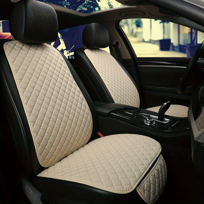 Cojín de asiento de automóvil lino cojín de asiento de automóvil lino cubierta de asiento de automóvil tres piezas cojín de asiento cojín de automóvil exportación ventas calientes