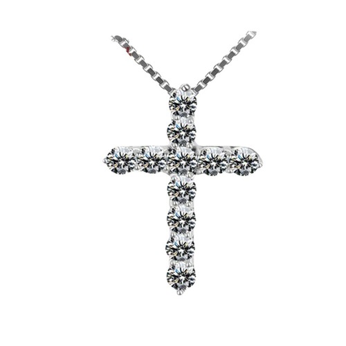 Cross pendant, simple style, European and American simple diamond pendant, versatile necklace, clavicle chain supply manufacturer