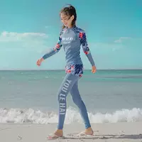 Женский купальник для отдыха с длинными рукавами, защита от солнца, спортивный стиль, консервативный гидрокостюм для похудения, костюм медузы для серфинга, купальник для трансграничной оптовой торговли
