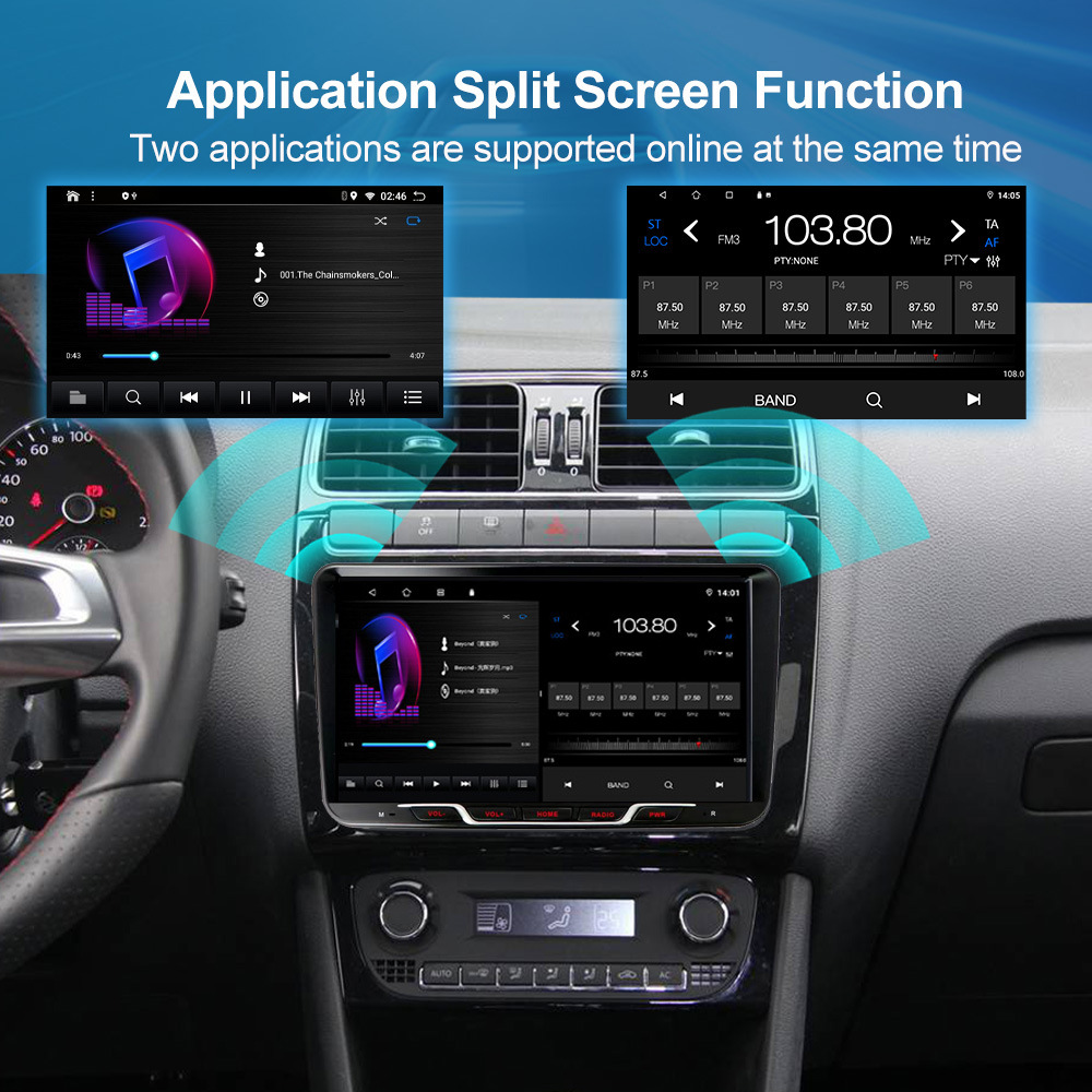 Cross-Border Applicable 9inch Volkswagen T5 Multivan 15-19 Carplay Navigation Reversing Image All-In-One Machine