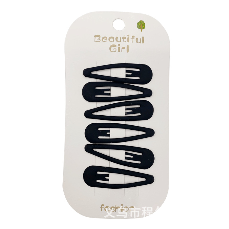 Horquilla mate 4.8cm con diseño de gota, pintura de goma – para niños, venta caliente transfronteriza.
