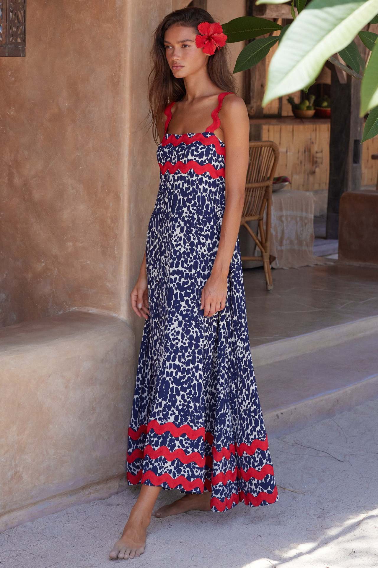 371g Weight Maxi Long Dress Dress Length Type Sleeveless Sleeve Length Regular Dress Dresses Type Polyester Fabric Type High Waist Waist Line Holiday, Travel Occasion Square Neck Neckline Regular Fit Fit Type Flower Pattern Summer, Spring Season Women's Gender Printing Design Vintage Style, Bohemian Style Wholesale Women's Vintage Style Bohemian Printing Flower Holiday Travel Square Neck Sleeveless Regular Dress 11