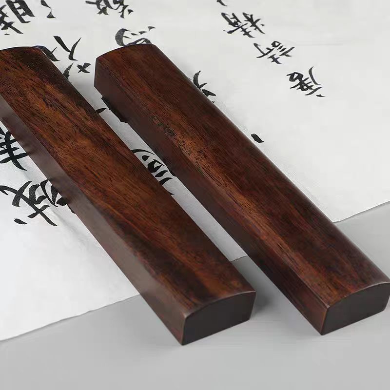 無垢材定規、定規ペア、大中小、学生初心者、定規、ライスペーパー、ラフエッジペーパー、書斎の四宝|undefined