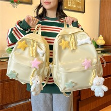 亲子双肩包2025文艺新款麦穗韩版百搭简约糖果色女士洋气双肩背包