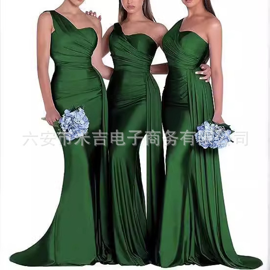 Cross-border photo clothing Amazon AliExpress foreign trade bridesmaid clothing website hot-selling one-piece fishtail evening dress women