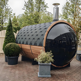 Hot Sale Luxury Panoramic Glass Outdoor Sauna Exquisite Barrel Sauna Outdoor Dry Sauna