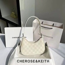 工厂直销小众奶油月牙腋下包新月包包女秋冬高级感法棍单肩包