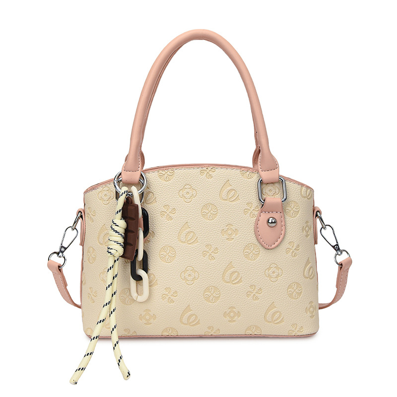 Bolso de textura transfronteriza 2025 verano nuevo estilo bolso de hombro con patrón de lichi bolso de mensajero en relieve de moda mujer
