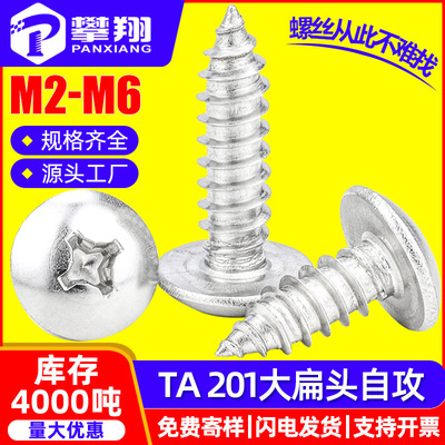 201不锈钢大扁头自攻螺丝批发十字伞头自攻螺丝蘑菇头M3/M4/M5/M6