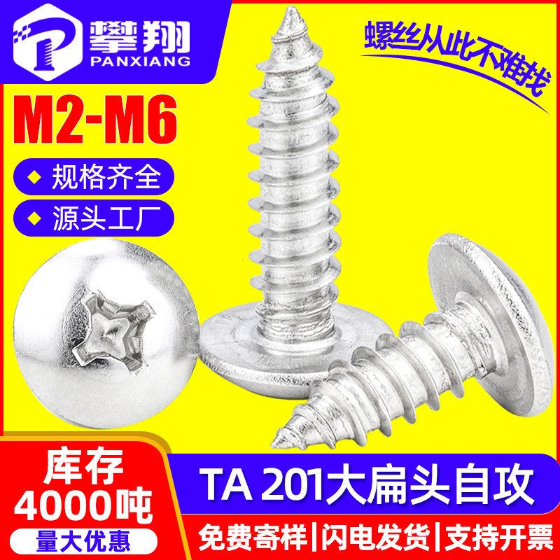 201不锈钢大扁头自攻螺丝批发十字伞头自攻螺丝蘑菇头M3/M4/M5/M6
