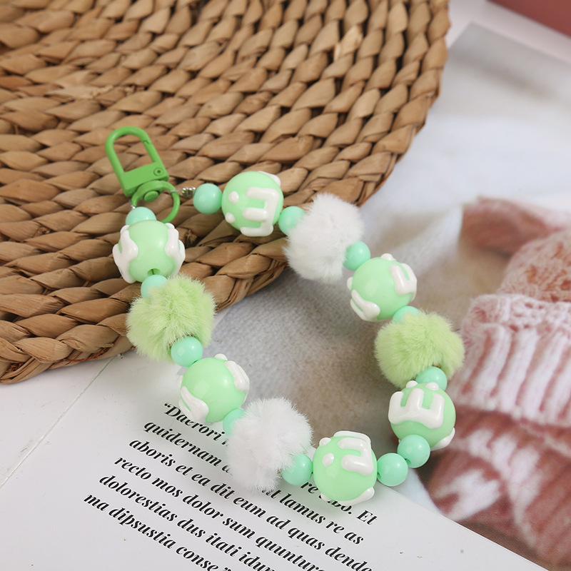 Nuevas letras creativas cuentas colgantes de teléfonos móviles bolsos bolsas de pelo llaveros de automóviles joyas colgantes caja ciega en vivo