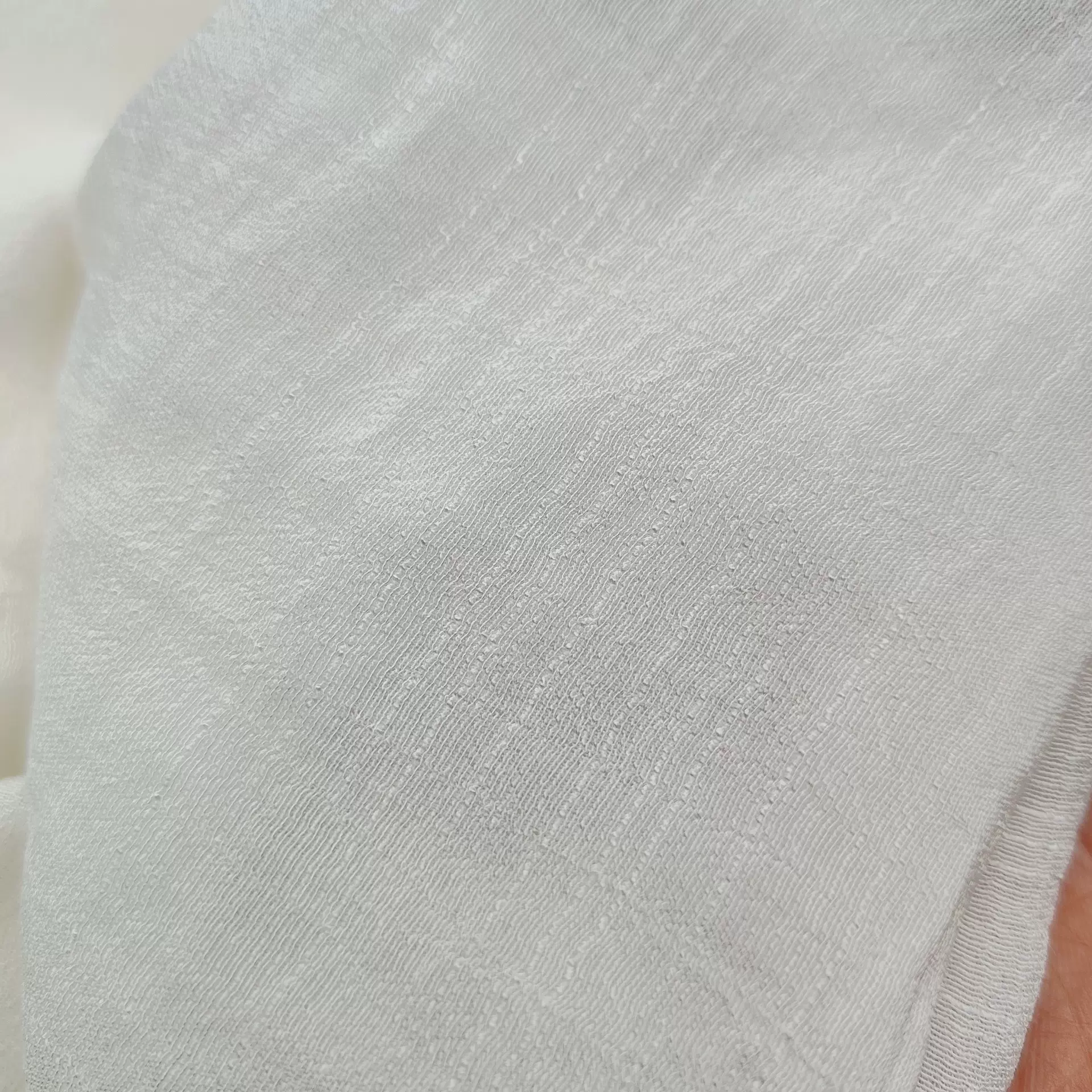 竹节棉绉白色天丝竹节棉皱仿麻竹节衬衫面料
