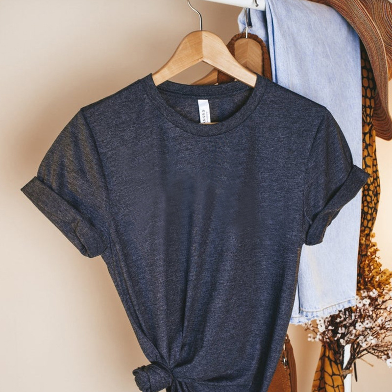 154g Weight Short Sleeve Sleeve Length Regular Sleeve Sleeve Type Polyester Fabric Type Regular Top Length T-shirt Tops Type Holiday, Daily Occasion Round Neck Neckline Regular Fit Fit Type Solid Color Pattern Summer Season Women's Gender Printing Design Simple Style Style Wholesale Women's Simple Style Solid Color Short Sleeve Printing T-Shirts 17