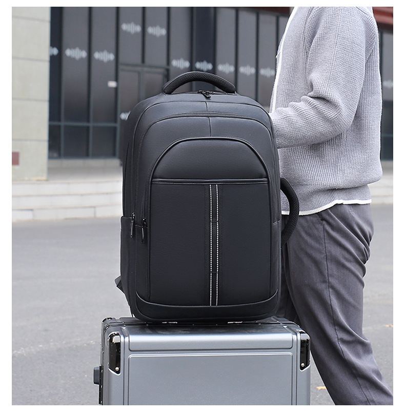 New cross-border large-capacity waterproof backpack, men's high-end 17.3-inch laptop bag, double-shoulder business bag undefined