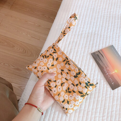 [Suxi Cloth Bag] Literary Retro Chinese Style Fabric Mobile Phone Bag Hand Bag Mini Canvas Bag Storage Bag