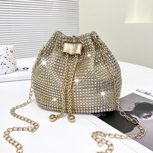 Shoulder bag, diamond one-shoulder bag, bag strap, western style, chain bag