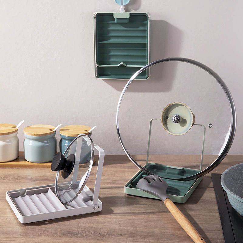 Autonomous design wall -mounted spatula pot covering shelf cross -border kitchen table placed sitting storage shelf