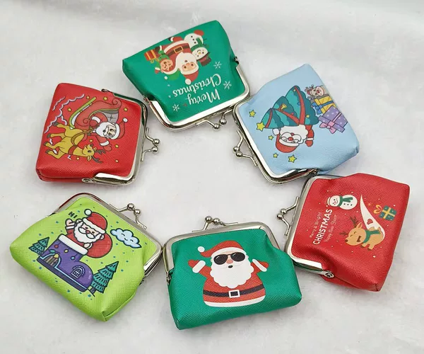 New Christmas Coin Purse, Children's Student Mini Coin Bag Hasp Coin Purse Small Wallet Key