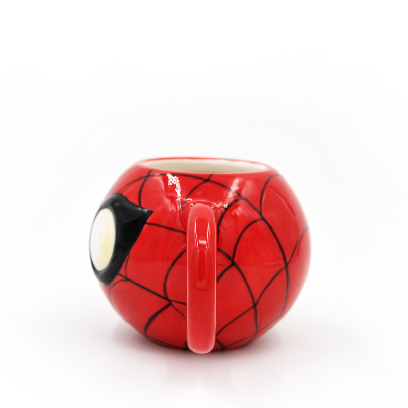 Marvel superhéroes Spider-Man cerámica taza creativa Q edición de taza 3D taza de dibujos animados