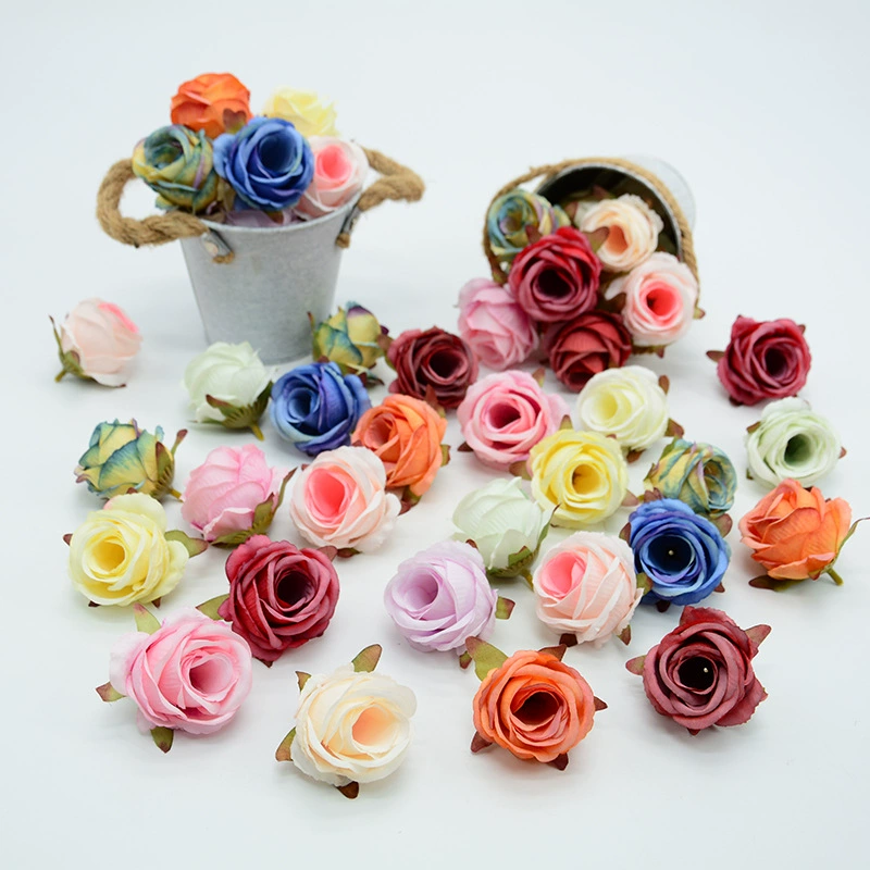 Имитация Ретро маленькая Роза украшение дома DIY материал ручной работы головной убор изготовление декоративной шляпы цветок Шелковый цветок