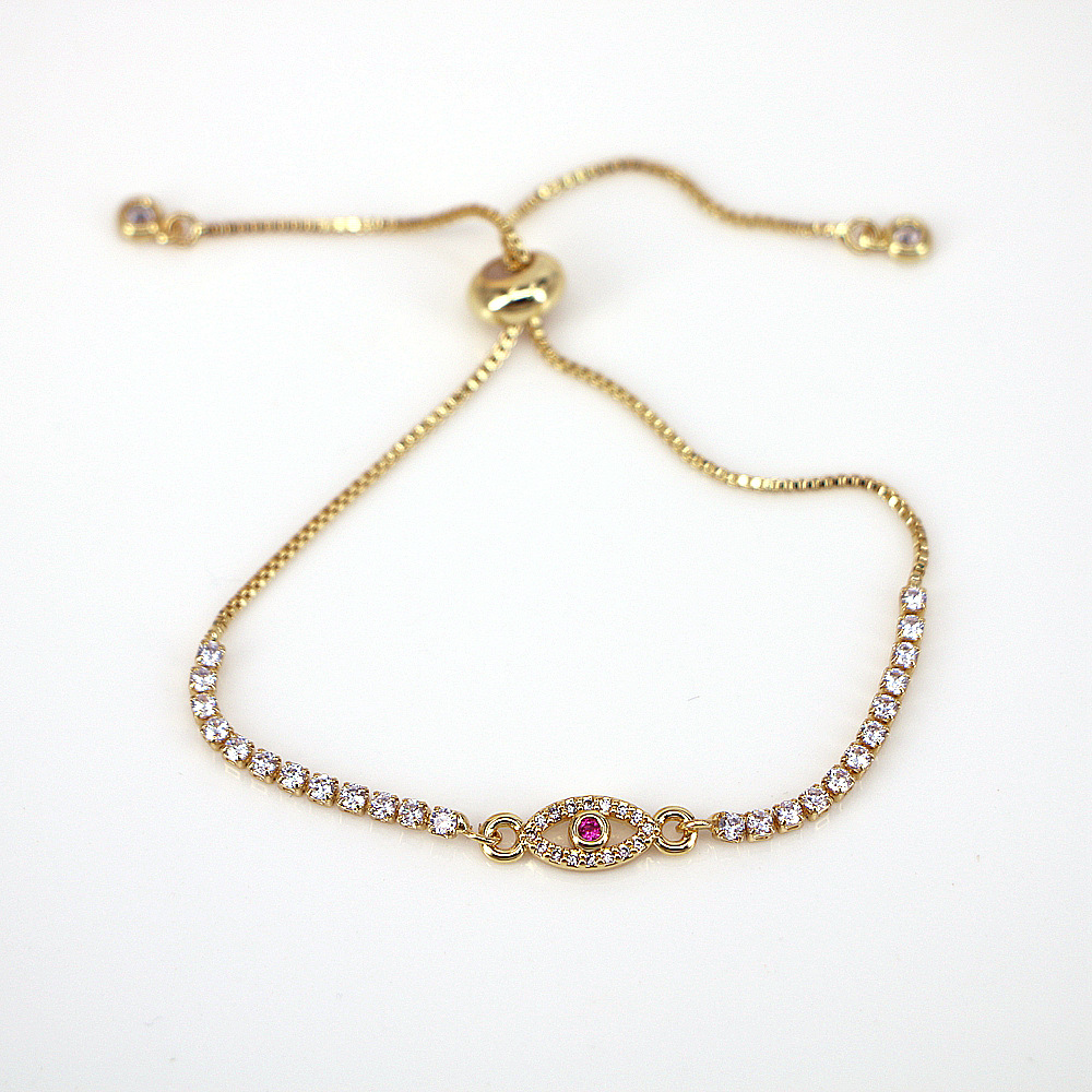 new devilu0027s eye geometric copper inlaid zircon bracelet