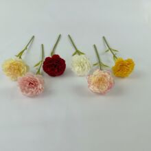 仿真花单支康乃馨母亲节花束礼物家居客厅摆件婚庆装饰假花永生花