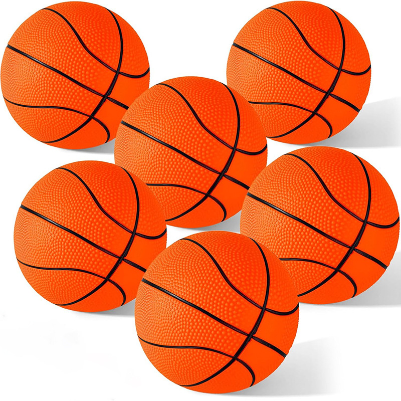 Children's Toy Small Basketball Pvc Inflatable 12cm Kindergarten Baby Hand-Held Small Basketball Indoor and Outdoor Toy Ball