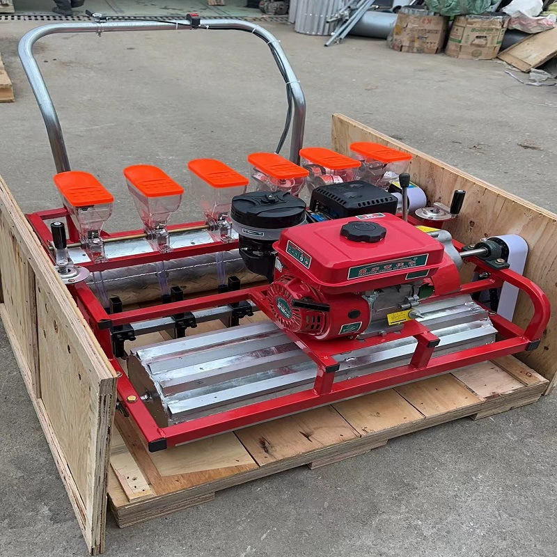 Новая бензиновая 6-элементная сеялка для овощей, сеялка для редиски, шпинатов и сельдерей, маленькая мелкосея ручная сеялка