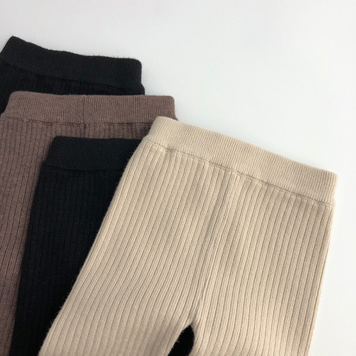 Versatile~pp comfortable~Autumn and winter children's woolen leggings large stretch men's and women's knitted casual outer wear
