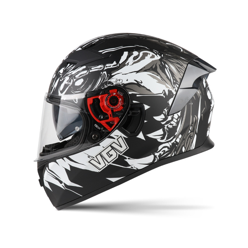 [En stock] Casco de motocicleta certificado 3c Casco completo para hombre Casco de seguridad de motocicleta de cuatro estaciones de doble lente de invierno