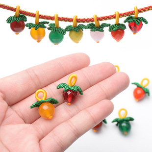 Handmade fine woven beads Persimmon strawberry diy small accessories bracelet ring jewelry lanyard accessories with beads