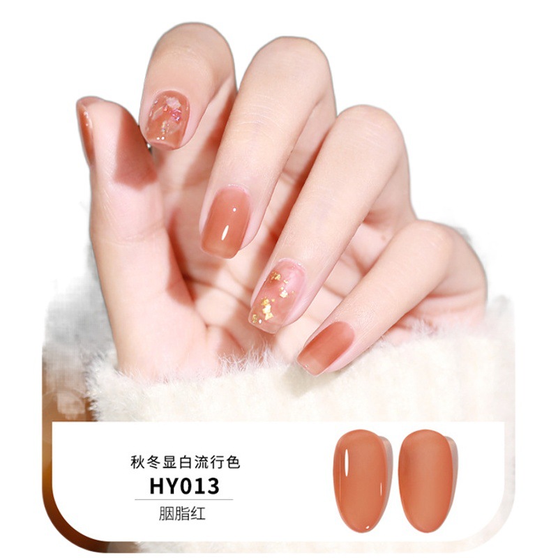 KaSi hielo transparente nude esmalte de uñas pegamento 2023 nuevo verano popular Jade grasa jalea transparente Rosa esmalte de uñas especial
