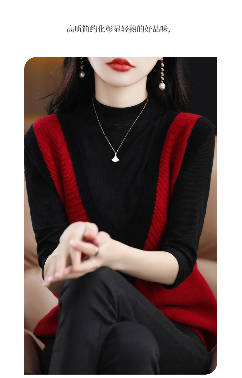 A5751 1530K ÁO LEN NỮ QINTDCA ÁO LEN MÙA XUÂN THU ĐÔNG CỔ CHỮ V THỜI TRANG NỮ G04 SẢN PHẨM MỚI