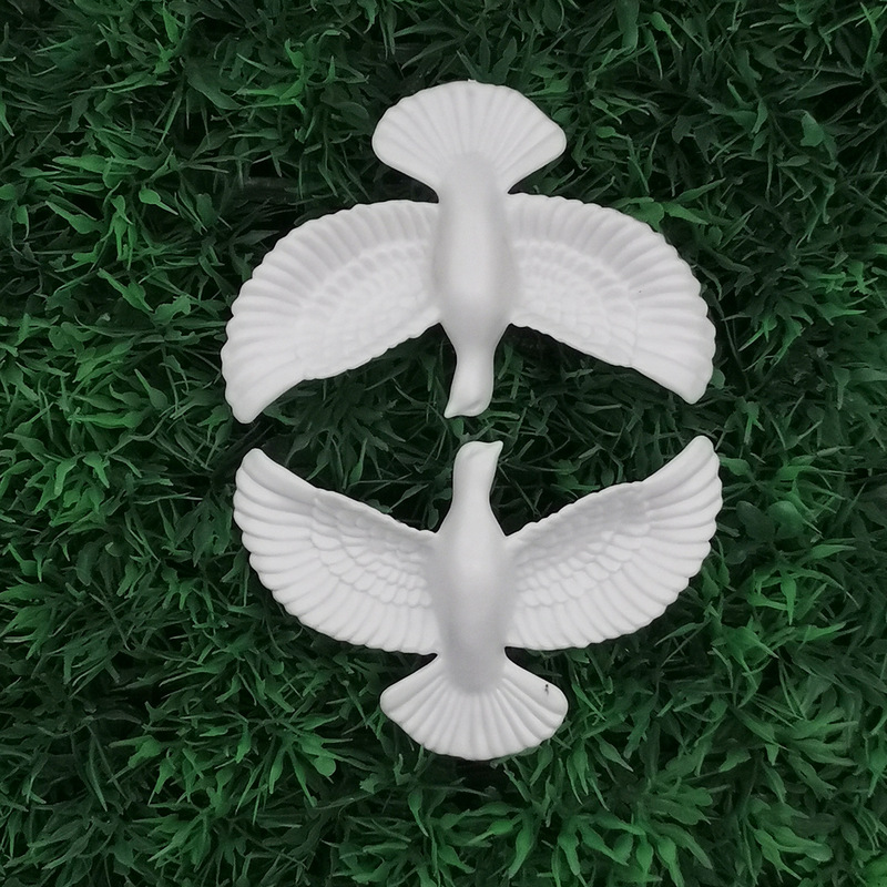 圣诞工艺配件吊饰白色和平鸽挂件创意树脂装饰国庆放飞和平鸽挂饰|undefined