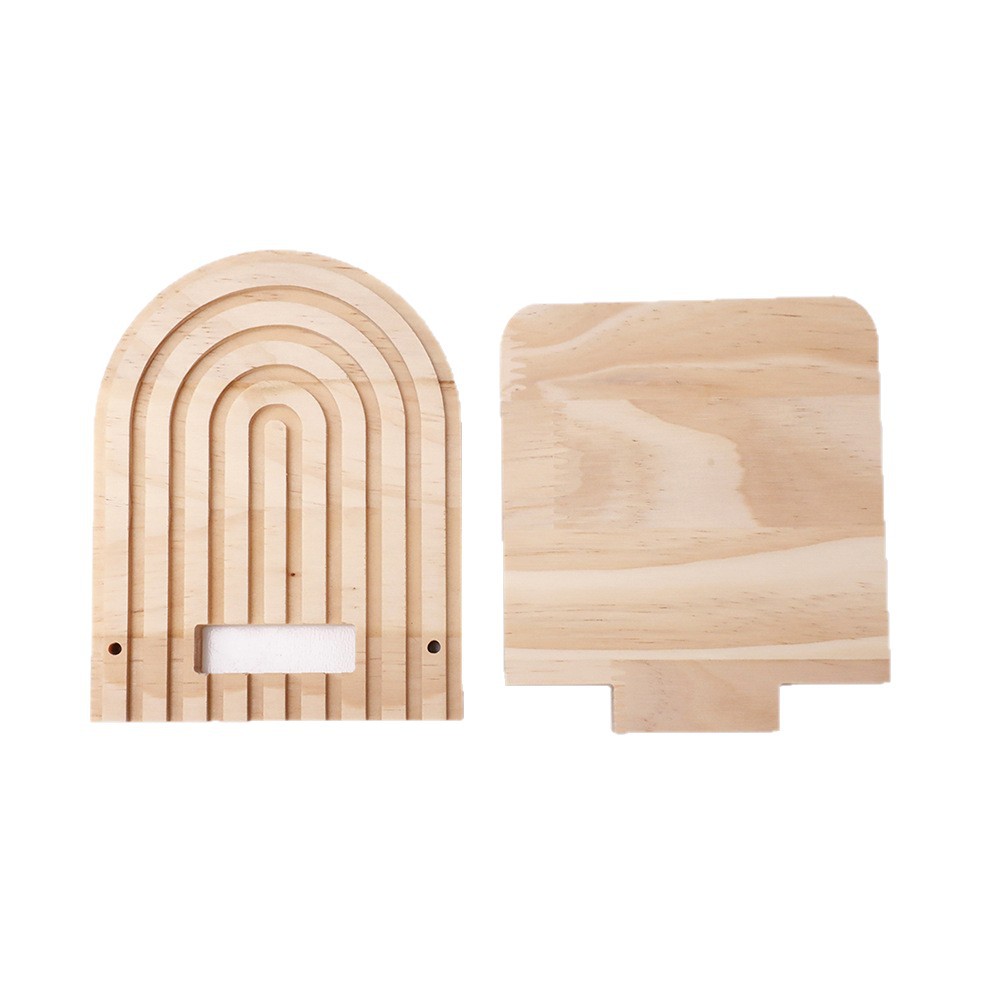 Nuevos productos transfronterizos roscados de madera sólida creativos de pared estantes de flores de madera artesanía de decoración del hogar colgantes