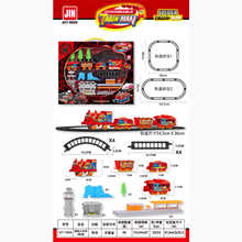 兒童電動DIY軌道小火車卡通百變益智拼裝軌道車玩具套裝地攤熱賣