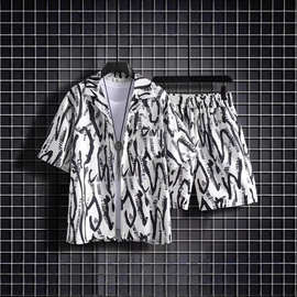 海南沙滩套装男夏季休闲三亚旅行穿搭衣服海边度假男装短袖花衬衫
