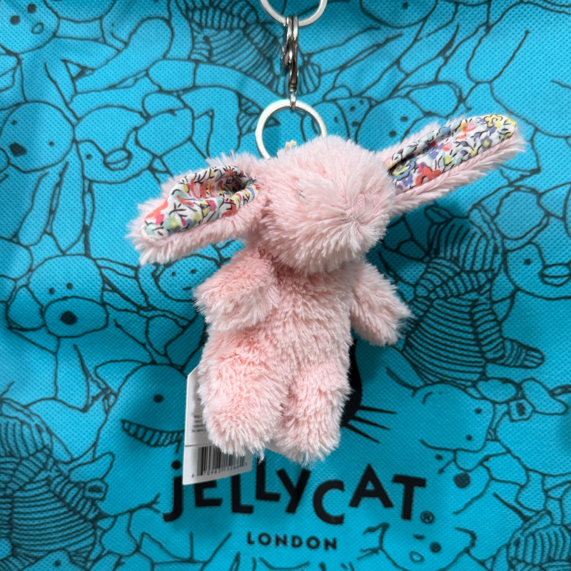 Broken flower pink rabbit pendant