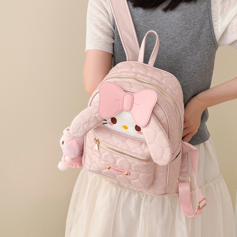 Mochila encantadora Melody para niñas, mochila de dibujos animados ligera, mochila de compras, mochila de viaje de alto valor