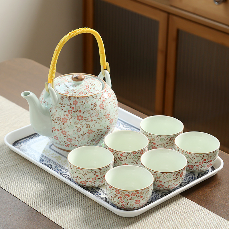 Liliang tetera conjunto de té de gran estilo japonés bandeja de té de cerámica taza de té Mesa hogar gran capacidad 1200 ml
