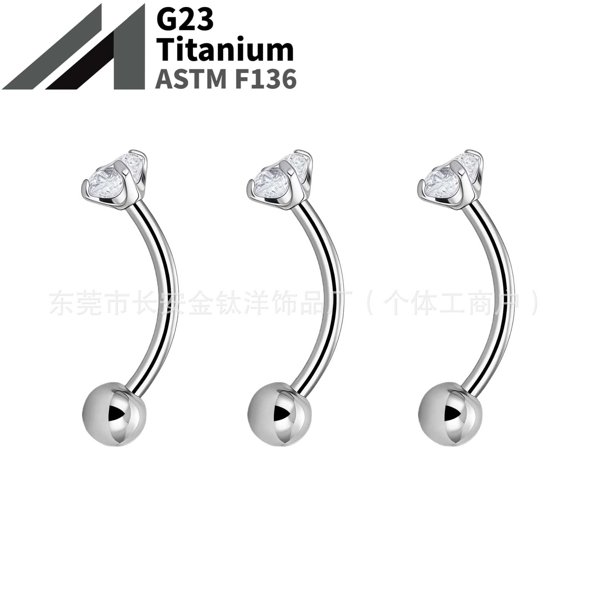 Pointed titanium steel lip stud product view