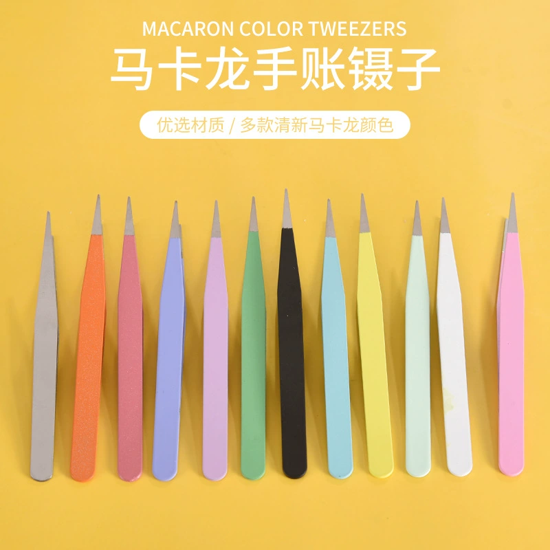 Нержавеющая сталь цветной легкий противоскользящий прямой колена цветной прецизионный пинцет