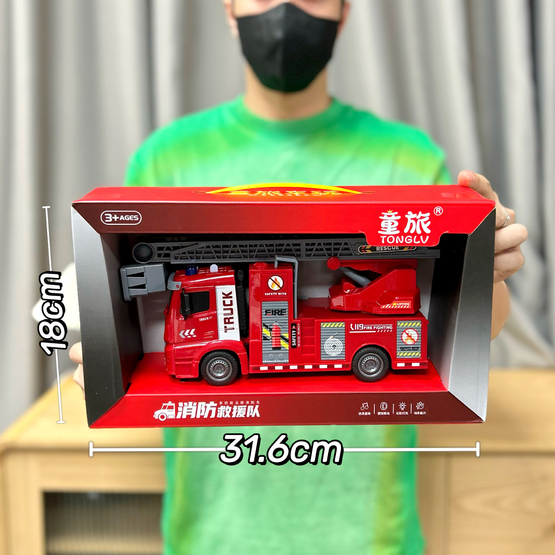 Regalos de la institución infantil inercia coche de rescate de bomberos contará historias de ingeniería excavadora juego de juego juego de la ciudad