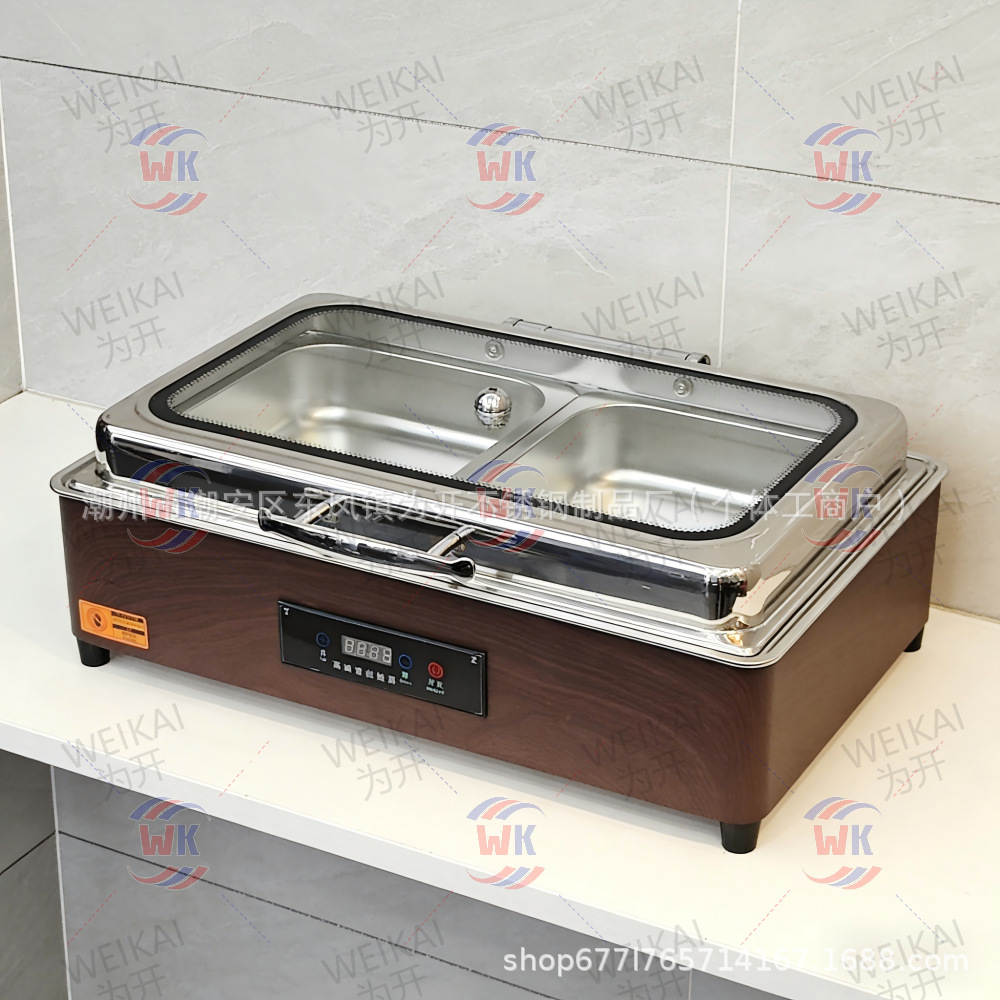 Horno de aislamiento térmico buffet de grano de madera horno de calentamiento eléctrico comercial horno de Buffy eléctrico inteligente CNC horno de calentamiento eléctrico de restauración hotelera hidráulico 9L