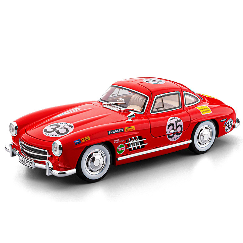 1:18 Daben 300SL modelo de automóvil clásico retrógrado de aleación dibujada círculo de mano fuera de línea exhibición de comunicación