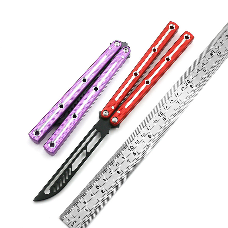 Sf Squid Siren Butterfly Knife Unsharpened Practice Training Knife Folding Trick Knife Comb Knife Tactical