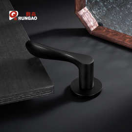 黑色卧室门锁室内门把手家用静音房门锁分体磁吸锁木门锁锁具房间