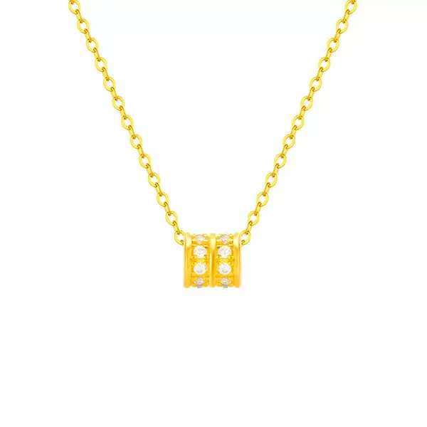 Collar de cintura pequeña de circón con incrustaciones de oro de arena vietnamita Colgante de latón Simulación de pasadizo Pasadizo durante mucho tiempo sin desvanecerse Joyas transfronterizas